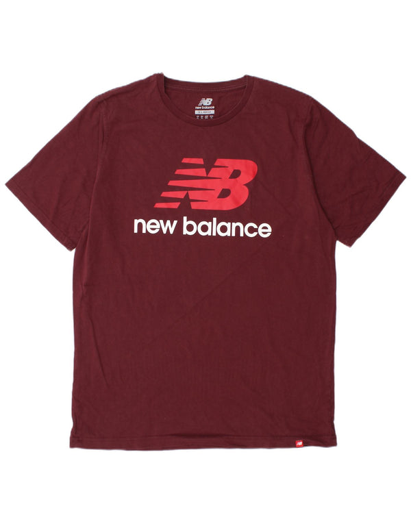 New Balance Hombre Camiseta Gráfica Top XL Burdeos