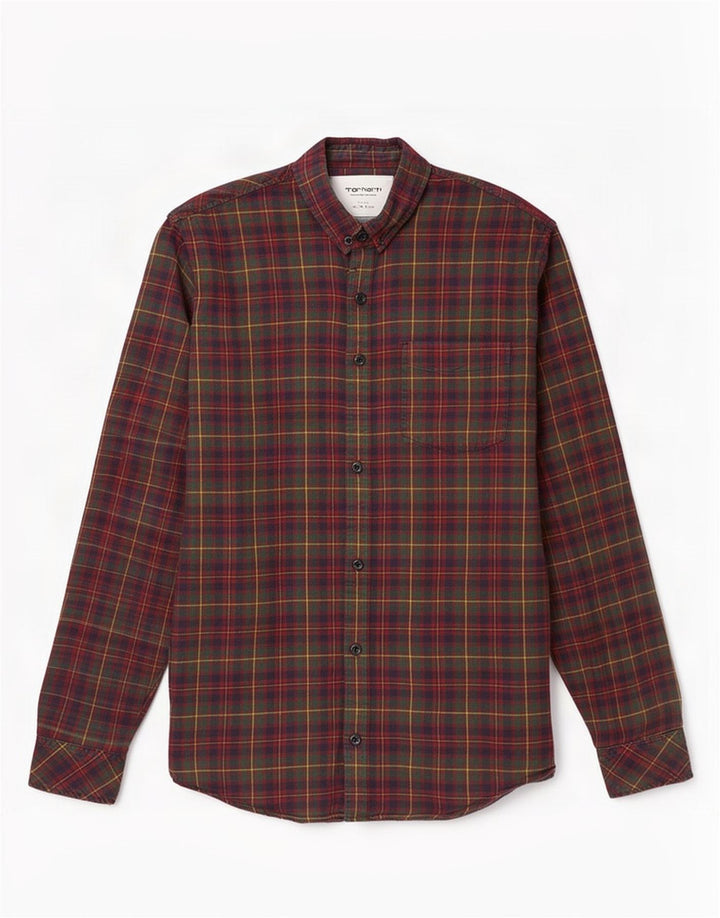 Carhartt Hombre Camisa De Franela XL Algodón A Cuadros Verdes