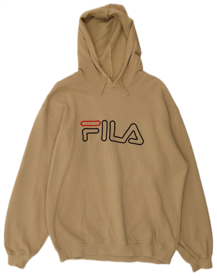 FILA - Sudadera con capucha para hombre, talla grande, color beige