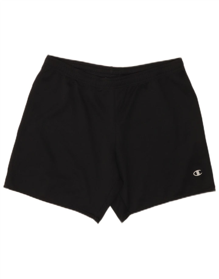 Champion Pantalones Cortos Deportivos Para Hombre Pequeño Poliéster Negro