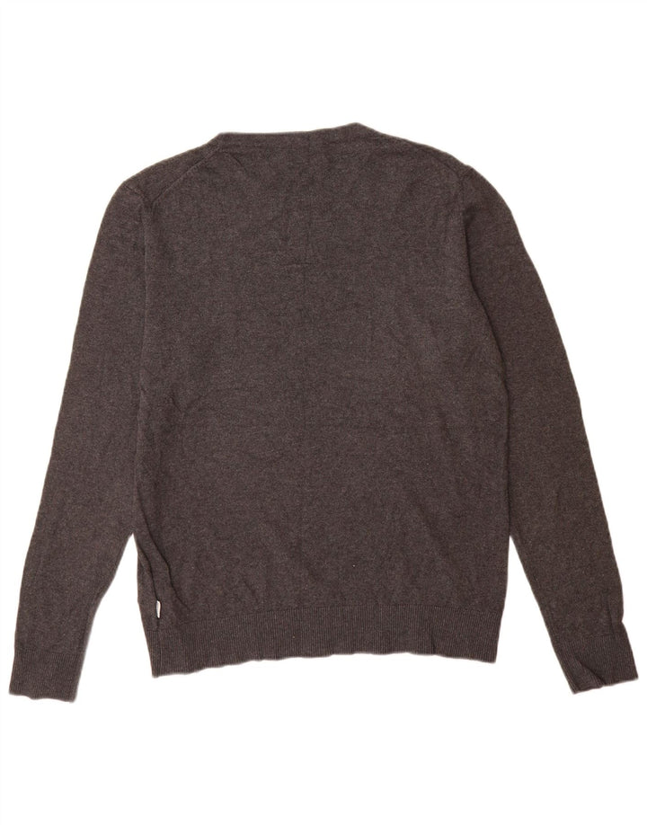 Jersey Jack & Jones Hombre con Cuello Redondo de Algodón Gris Medio