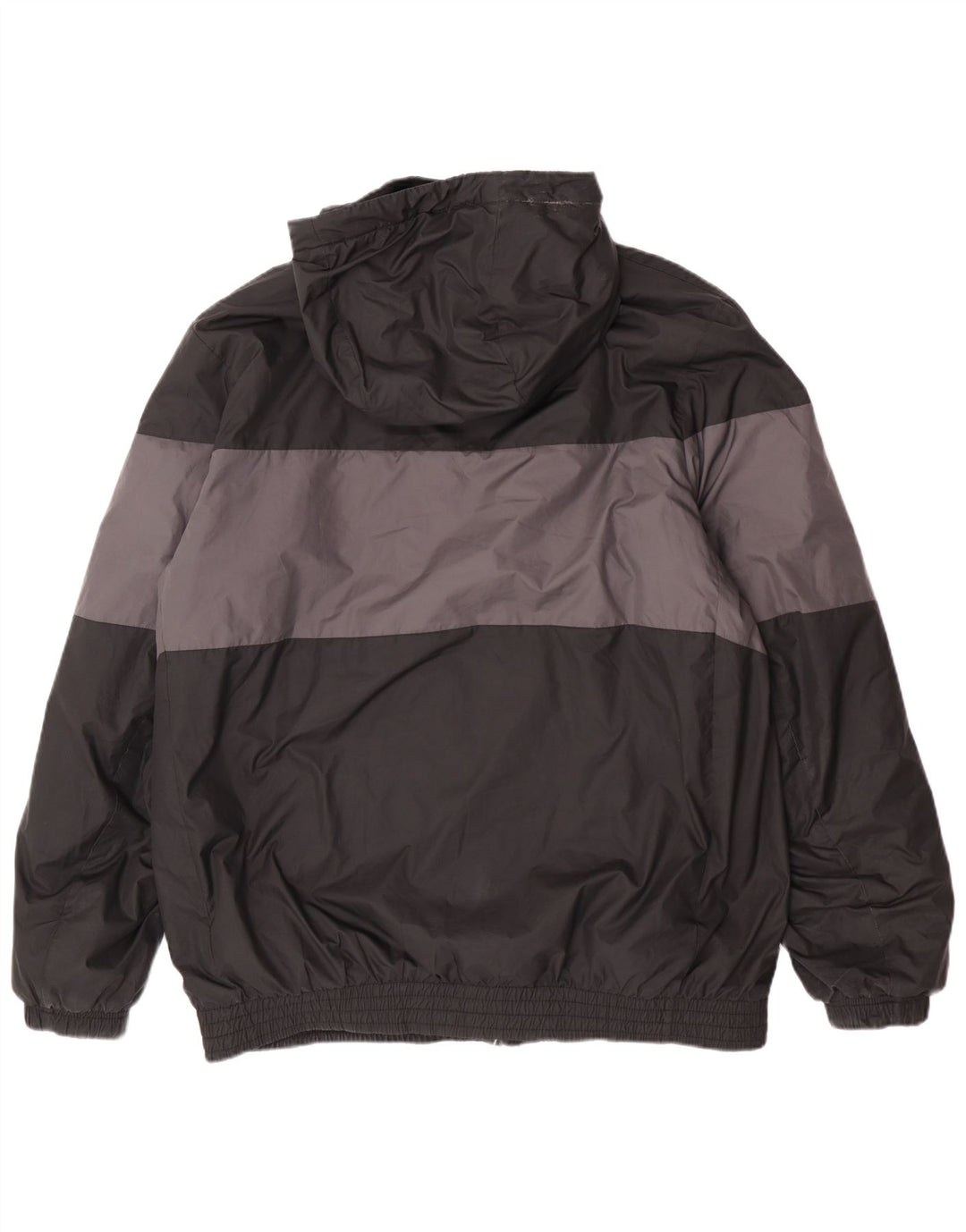 Nike Chaqueta cortavientos con capucha para hombre UK 40 Large Negro Colorblock Poliéster
