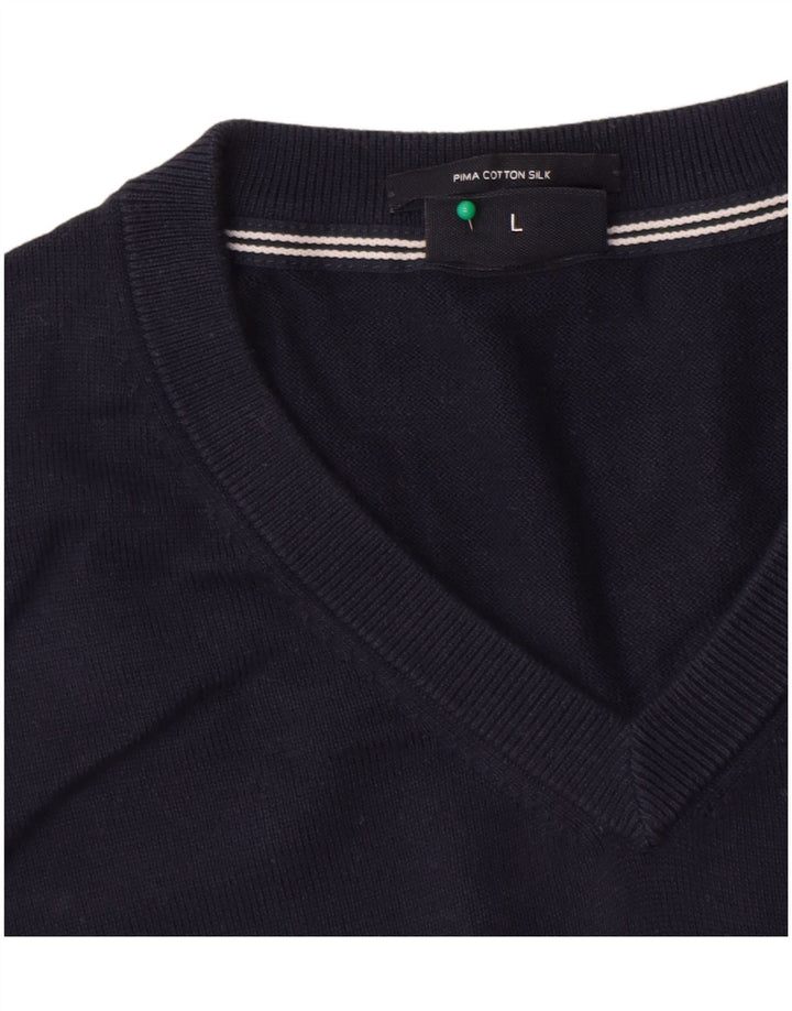 Joop Jersey con Cuello en V para Hombre Large Azul Marino Algodón