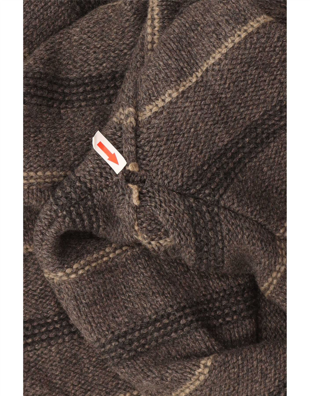 Jersey tipo jersey con cuello y cremallera para hombre de lana de cordero a rayas en gris grande de White Stuff
