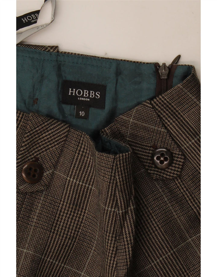 HOBBS Womens Straight Skirt UK 10 Small W30  Brown Houndstooth Vintage Hobbs and Second-Hand Hobbs from Messina Hembry 
