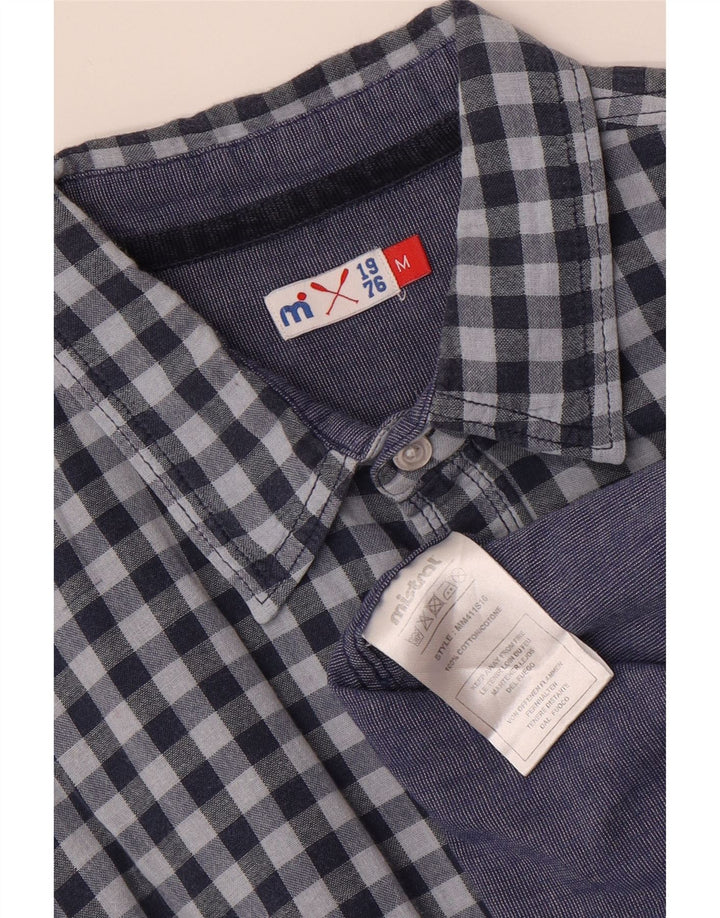 MISTRAL Camisa Hombre Algodón Vichy Azul Medio