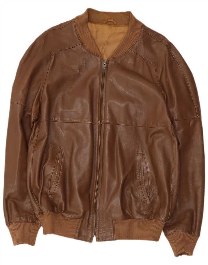 Anfor Chaqueta de Cuero Slim Fit para Mujer IT 54 2XL Marrón