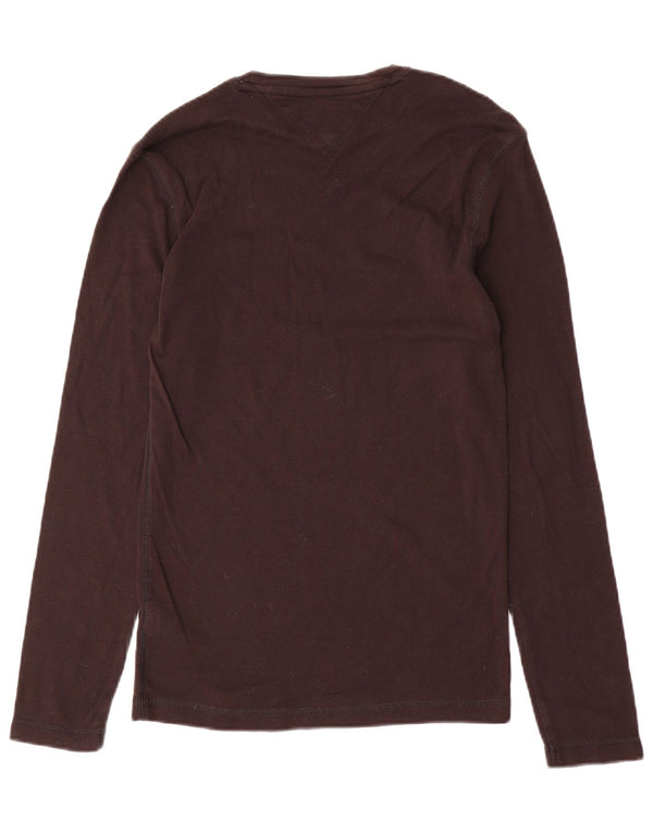 Tommy Hilfiger Top para mujer de manga larga UK 12 Algodón marrón medio