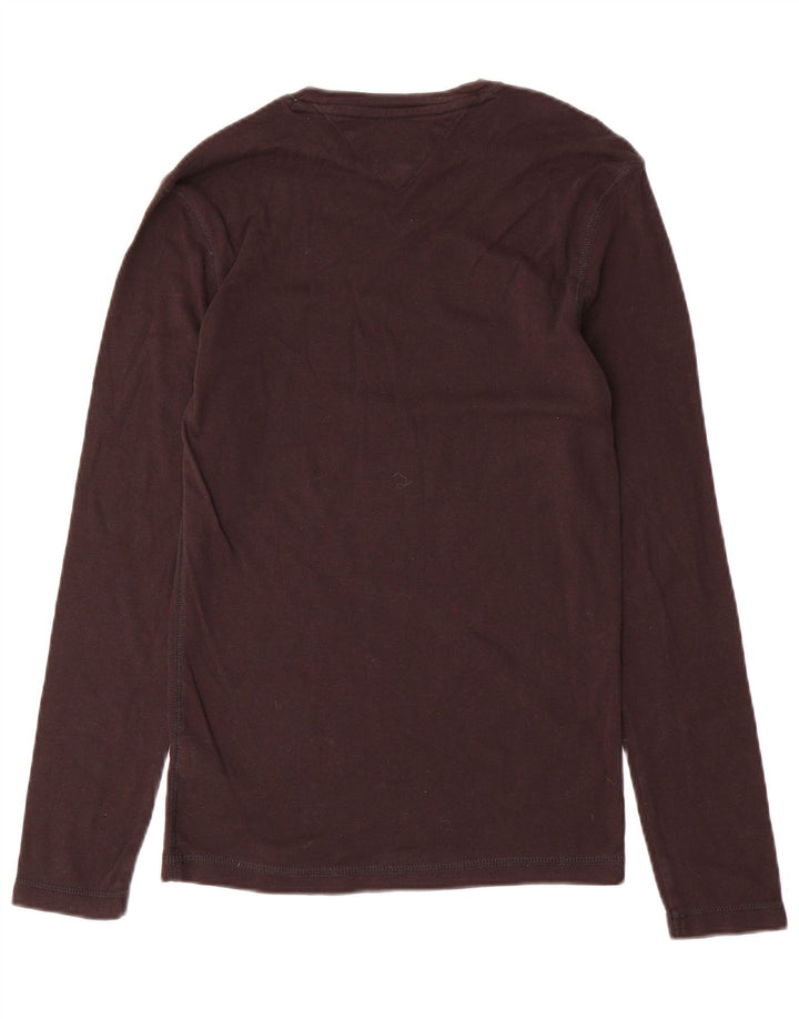 Tommy Hilfiger Top para mujer de manga larga UK 12 Algodón marrón medio