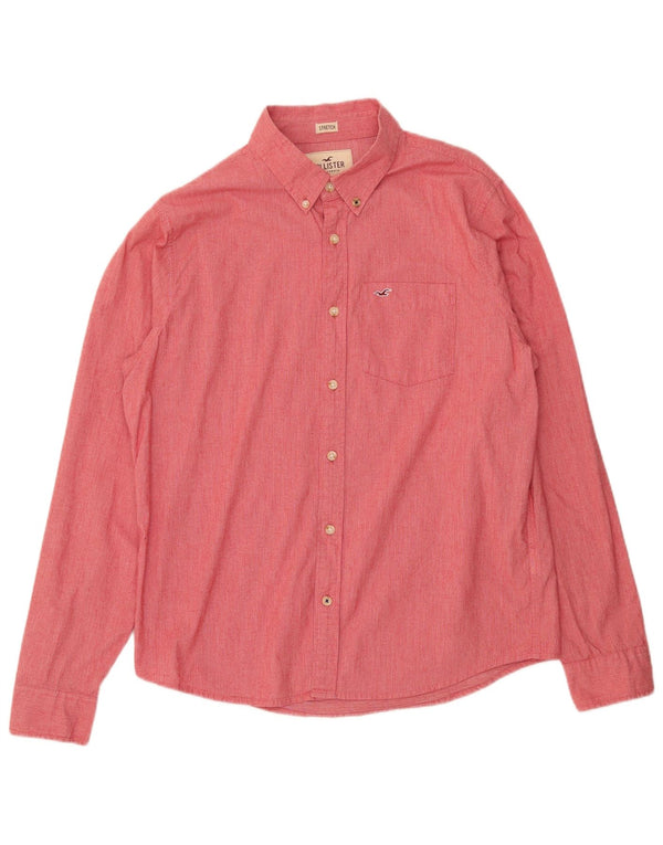 Camisa HOLLISTER Hombre XL Algodón Rojo