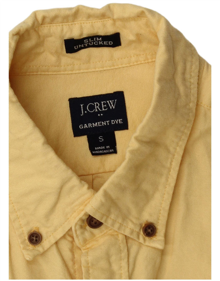 J. Crew Camisa ajustada para hombre de algodón amarillo pequeño