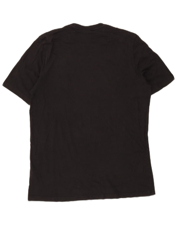 Adidas - Camiseta para hombre, talla grande, algodón negro