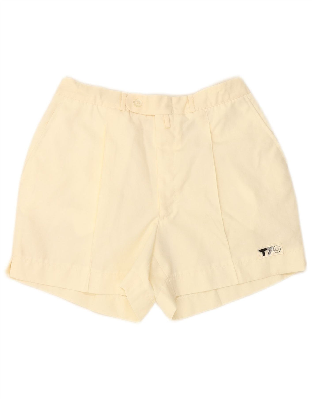 VINTAGE Pantalones cortos chinos para mujer W26 Pequeño blanco roto