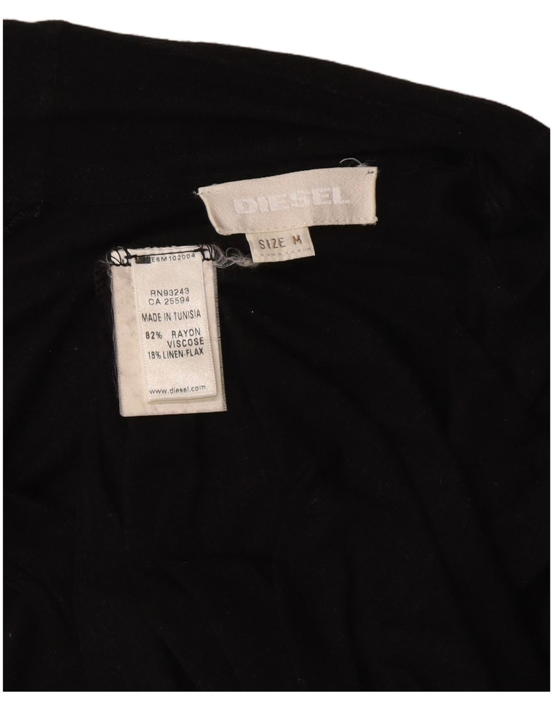 Diesel Suéter tipo cárdigan largo para mujer UK 40 Medium Black Rayon