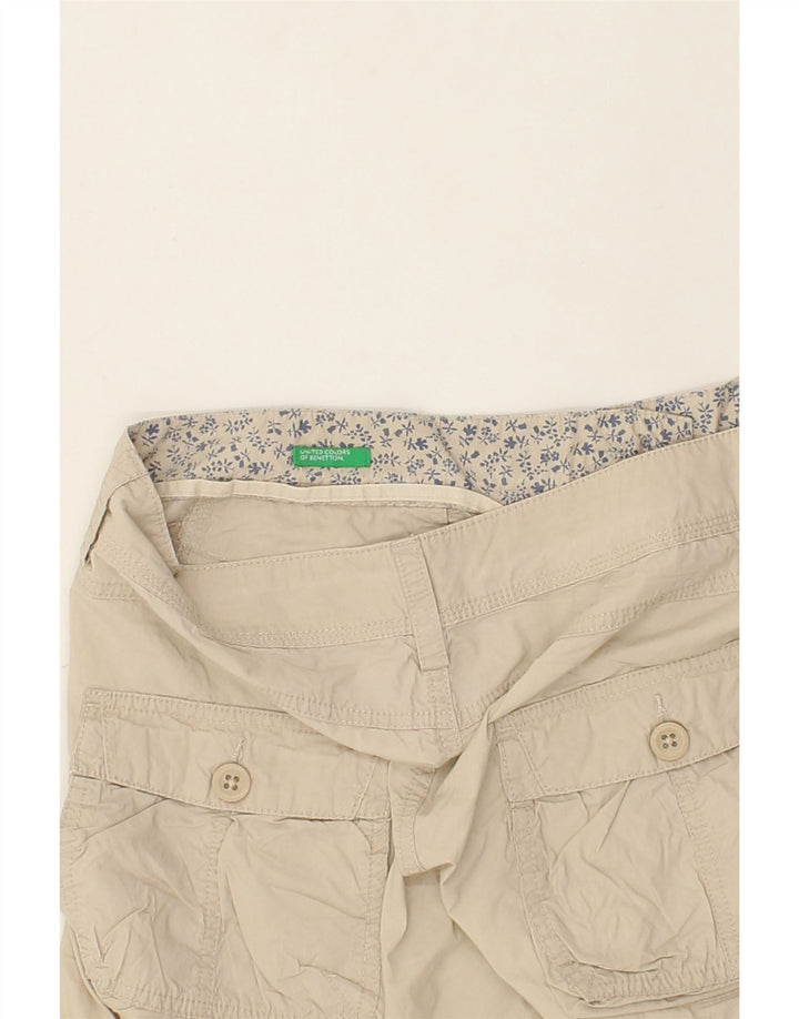 BENETTON Womens Chino Shorts IT 44 Medium W30  Beige Cotton | Vintage Benetton | Thrift | Second-Hand Benetton | Used Clothing | Messina Hembry 