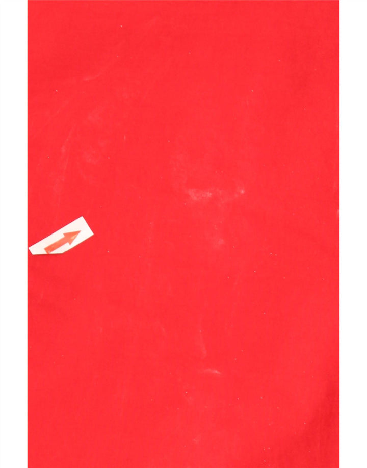 Vintage hombres chaqueta de esquí con capucha Reino Unido 42 XL rojo colorblock poliéster
