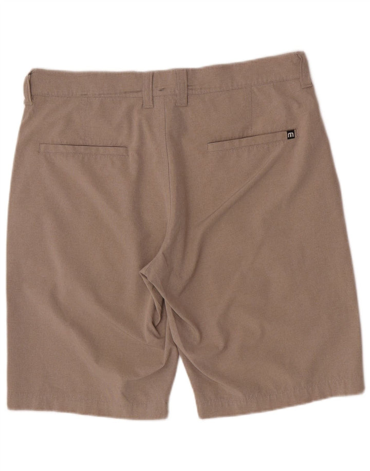 Travis Mathew Pantalones cortos chinos de corte regular para hombre W32 Poliéster beige medio