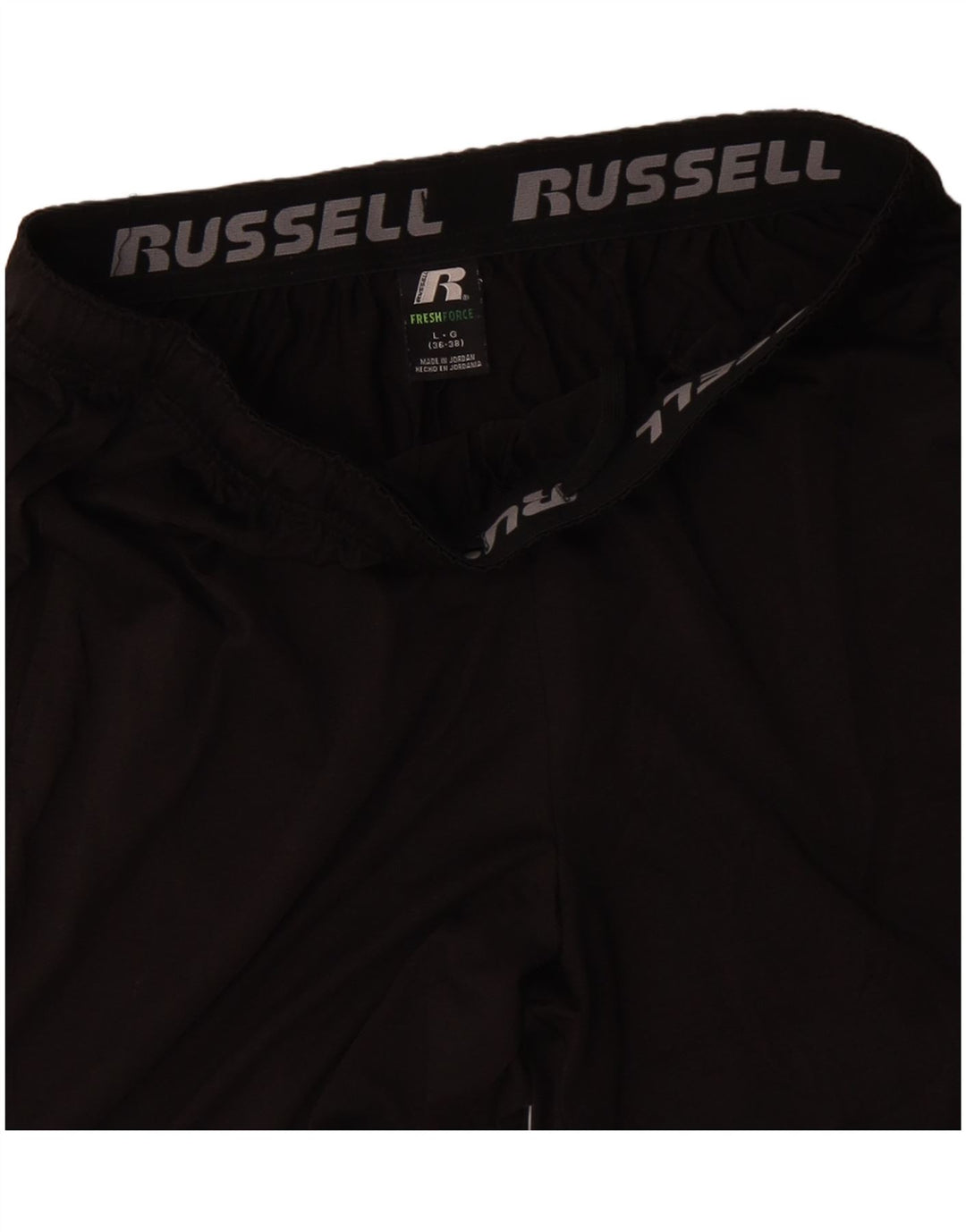 RUSSELL ATHLETIC Pantalones cortos deportivos para hombre Grande Poliéster negro