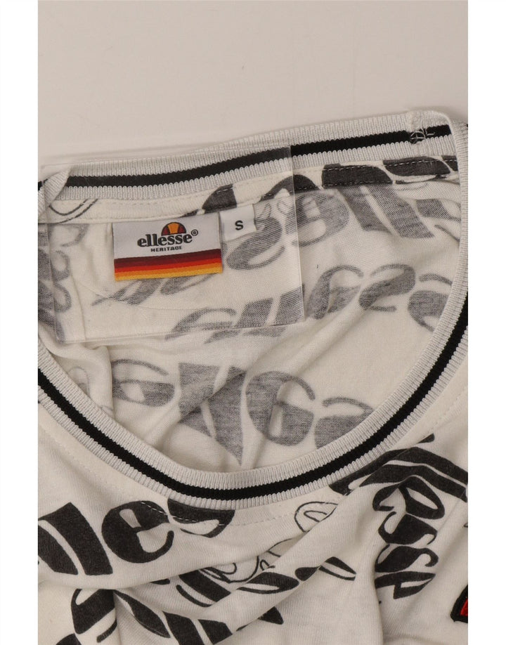 ELLESSE Camiseta gráfica para hombre Top Small White