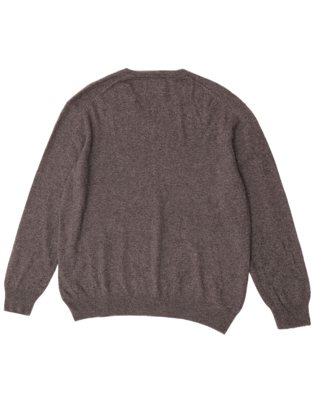 Marks & Spencer - Jersey para hombre con cuello en V, color azul, talla XL, lana gris