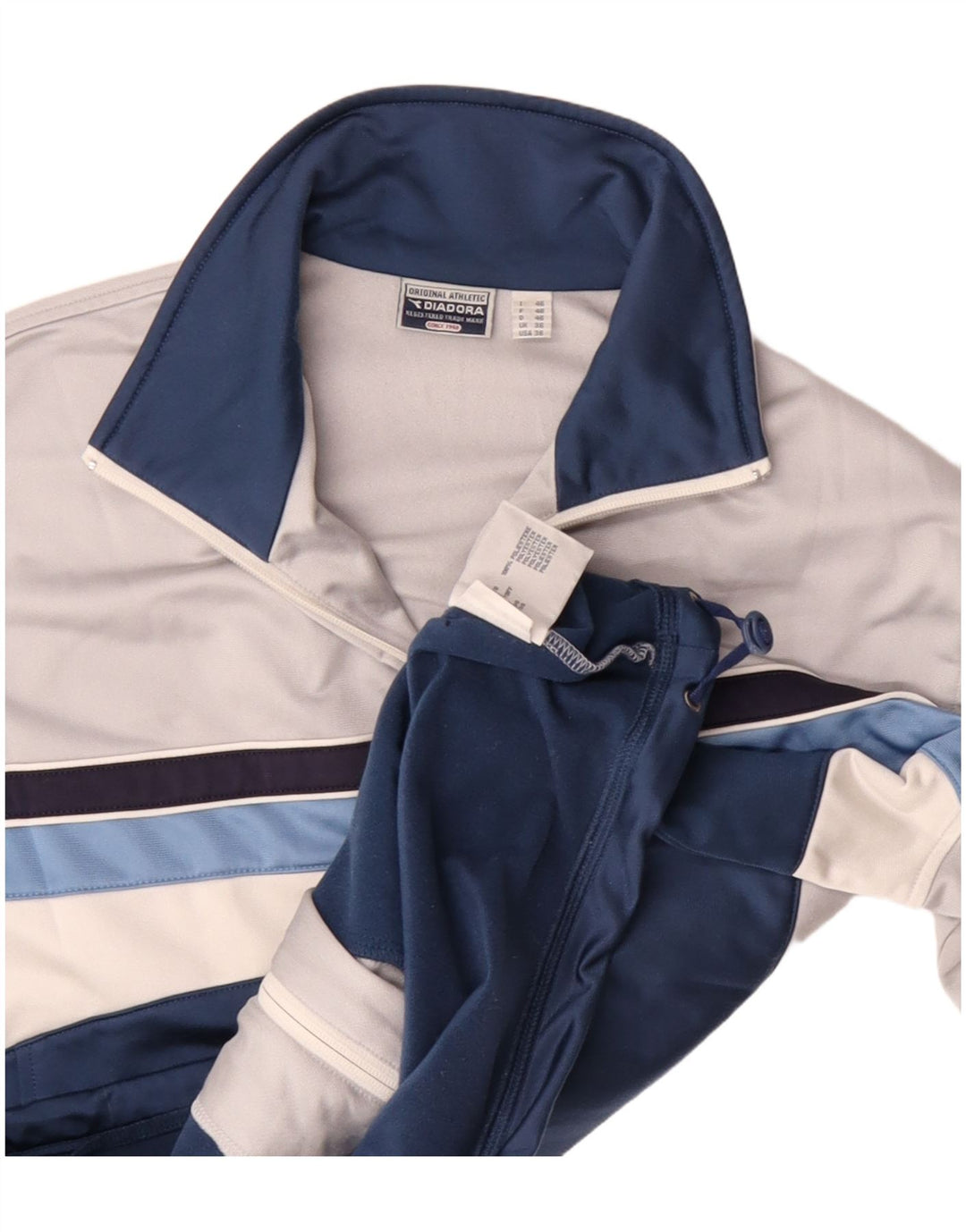 Diadora Chaqueta de chándal para hombre UK 36 Small Off White Poliéster