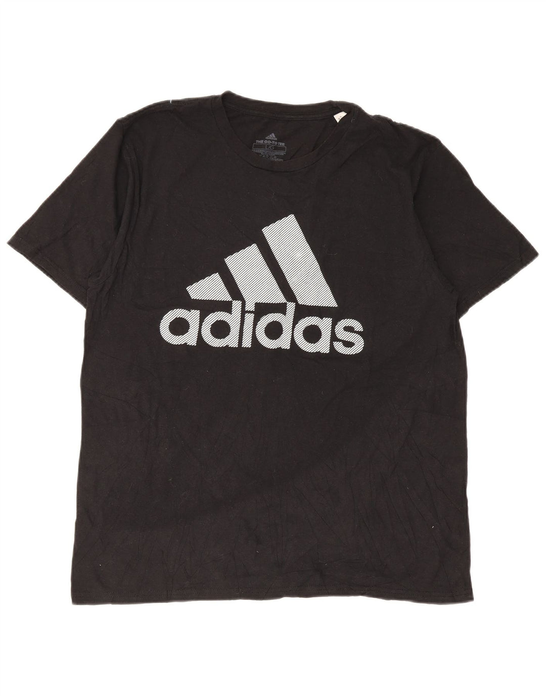 Adidas - Camiseta gráfica para hombre, talla grande, color negro