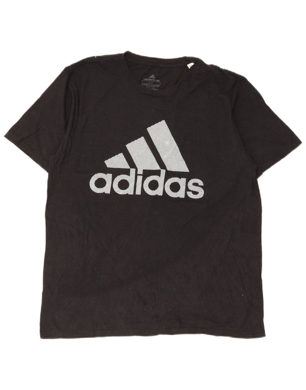Adidas - Camiseta gráfica para hombre, talla grande, color negro