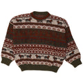 Vintage hombres cuello redondo jersey suéter XL multicolor Fair Isle