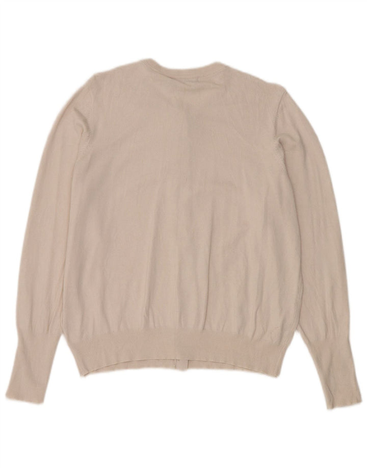 Marks & Spencer Suéter tipo cárdigan para mujer UK 46 Large Viscosa beige