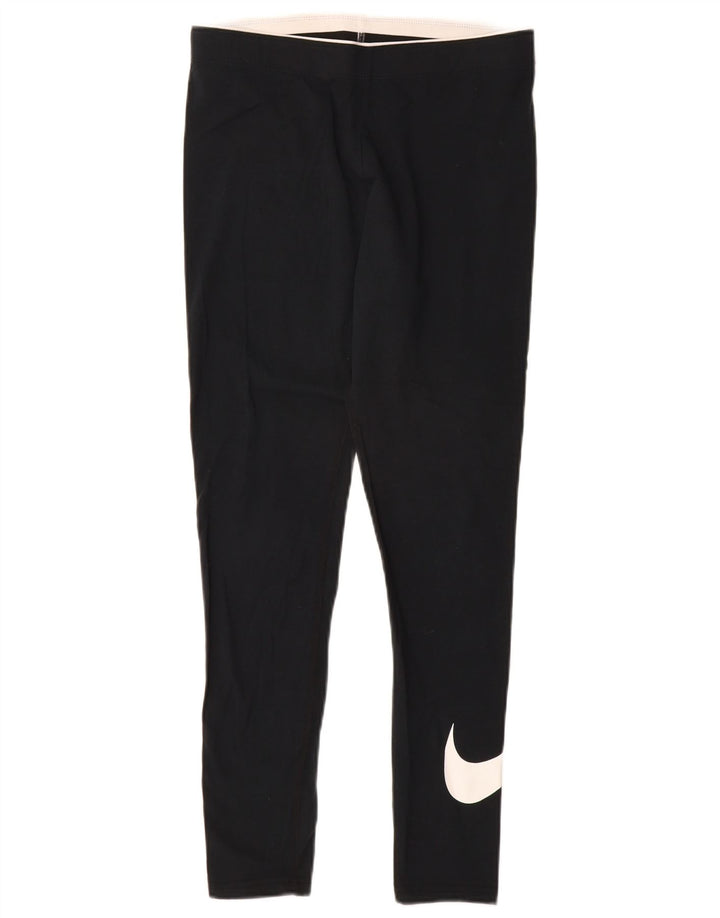 Nike - Leggings gráficos para mujer (talla 40), algodón negro mediano