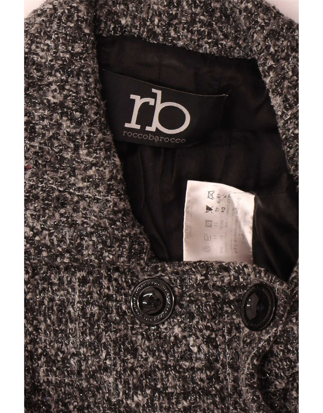 Chaquetón para mujer Roccobarocco IT 48 XL Poliéster moteado gris