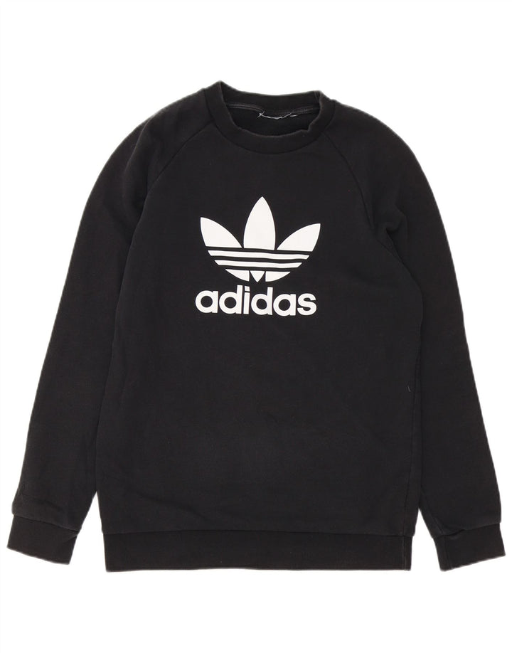 Adidas Hombre Graphic Sudadera Jumper Pequeño Negro