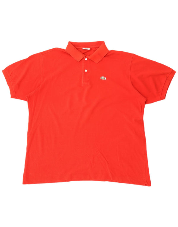 Polo Lacoste para hombre talla 7 2XL algodón rojo