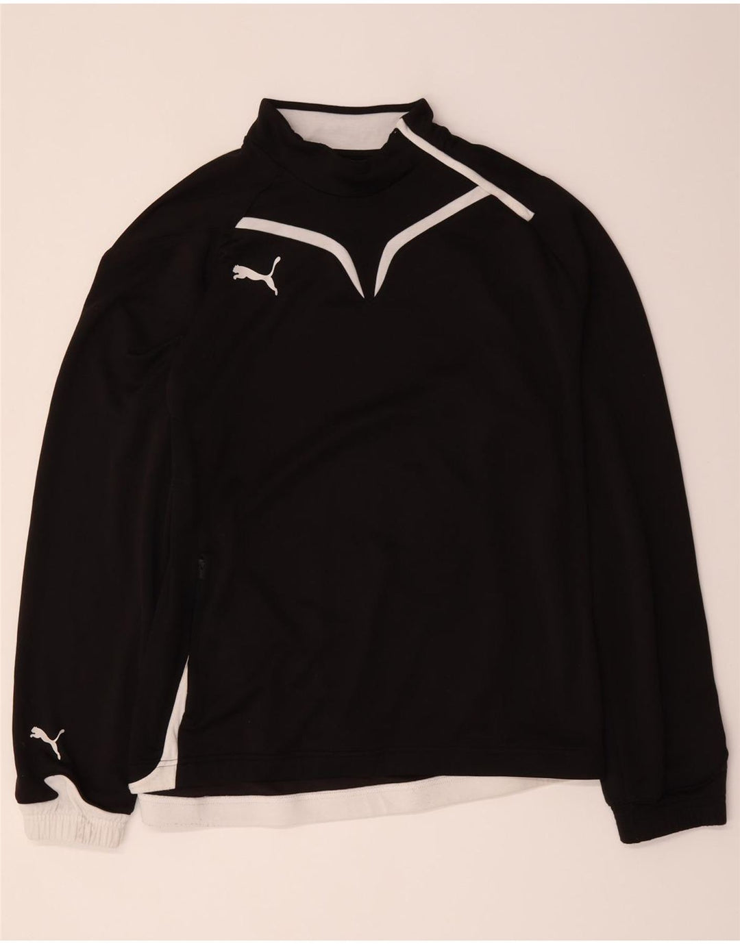Puma Hombre Jersey Chándal Top Chaqueta Grande Negro Colorblock Poliéster