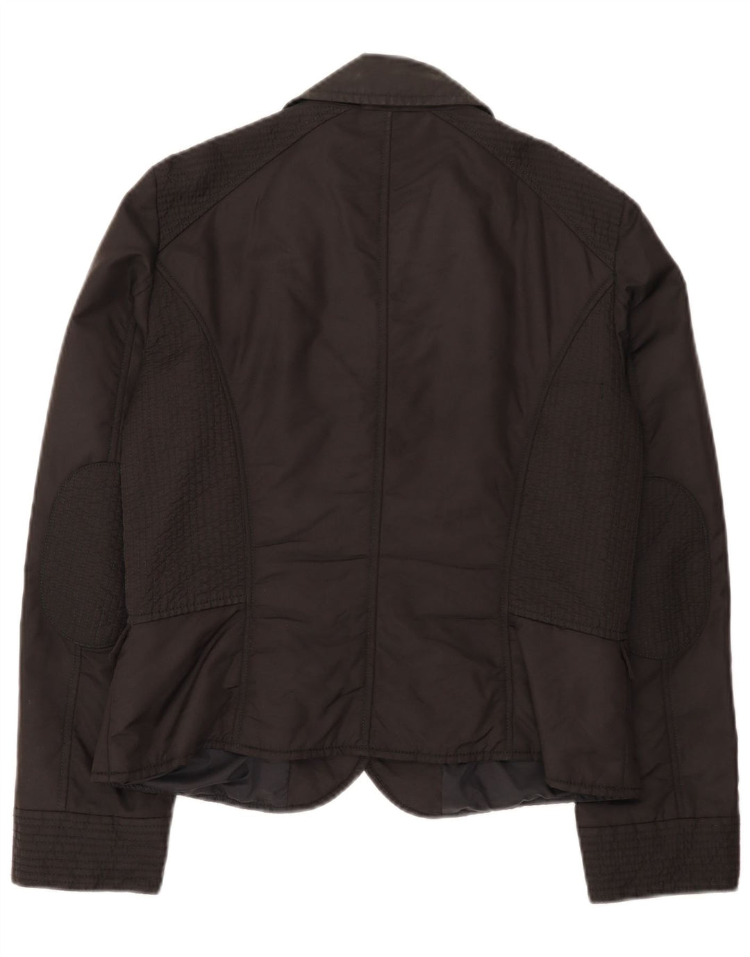 Marella Chaqueta tipo blazer acolchada con 2 botones para mujer UK 44 Grande Poliamida negra
