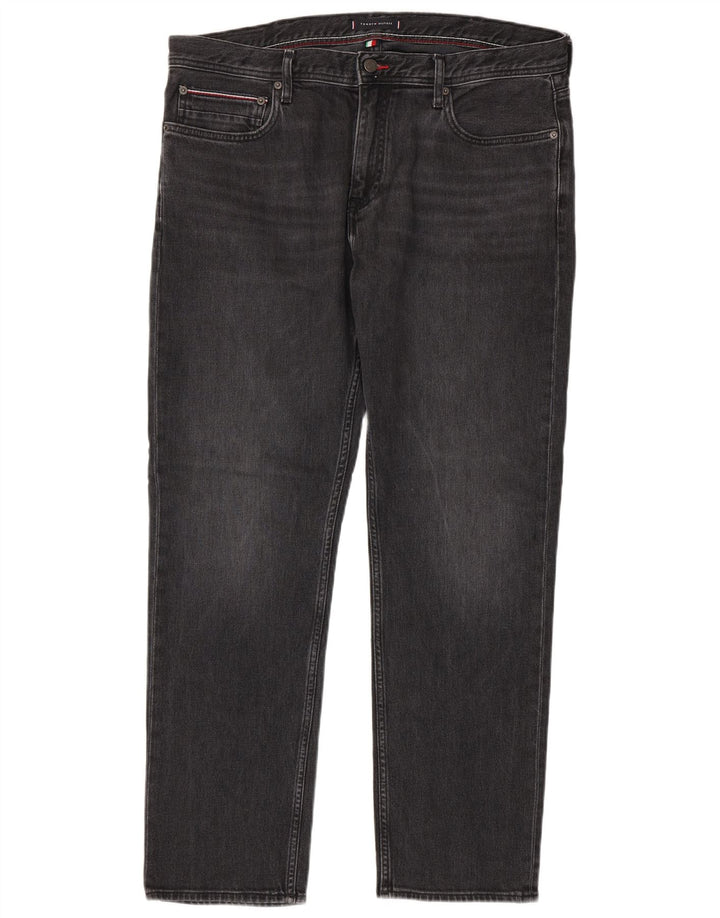 Tommy Hilfiger Vaqueros rectos para hombre W38 L32 Algodón gris
