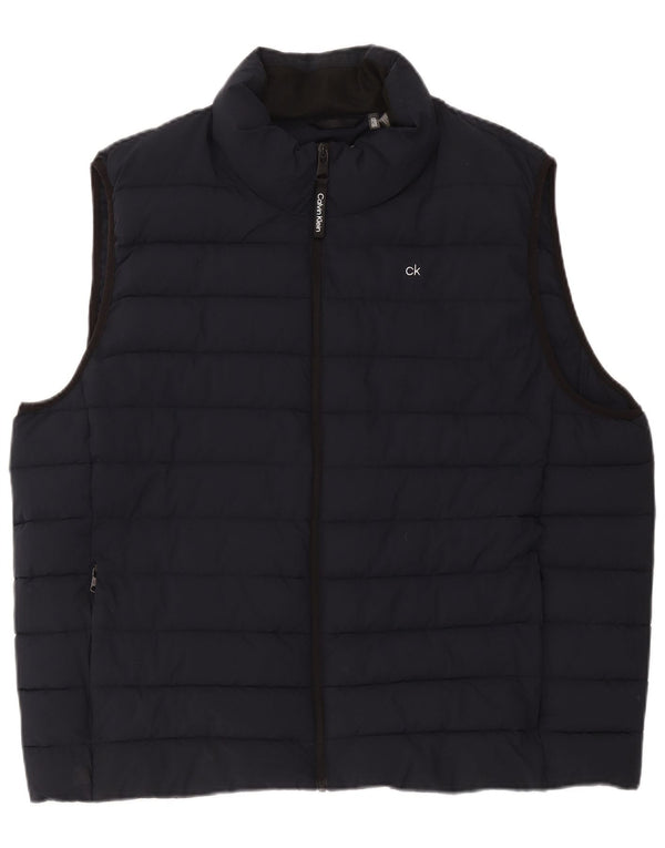 Calvin Klein Chaleco acolchado para hombre UK 44 2XL Poliéster azul marino