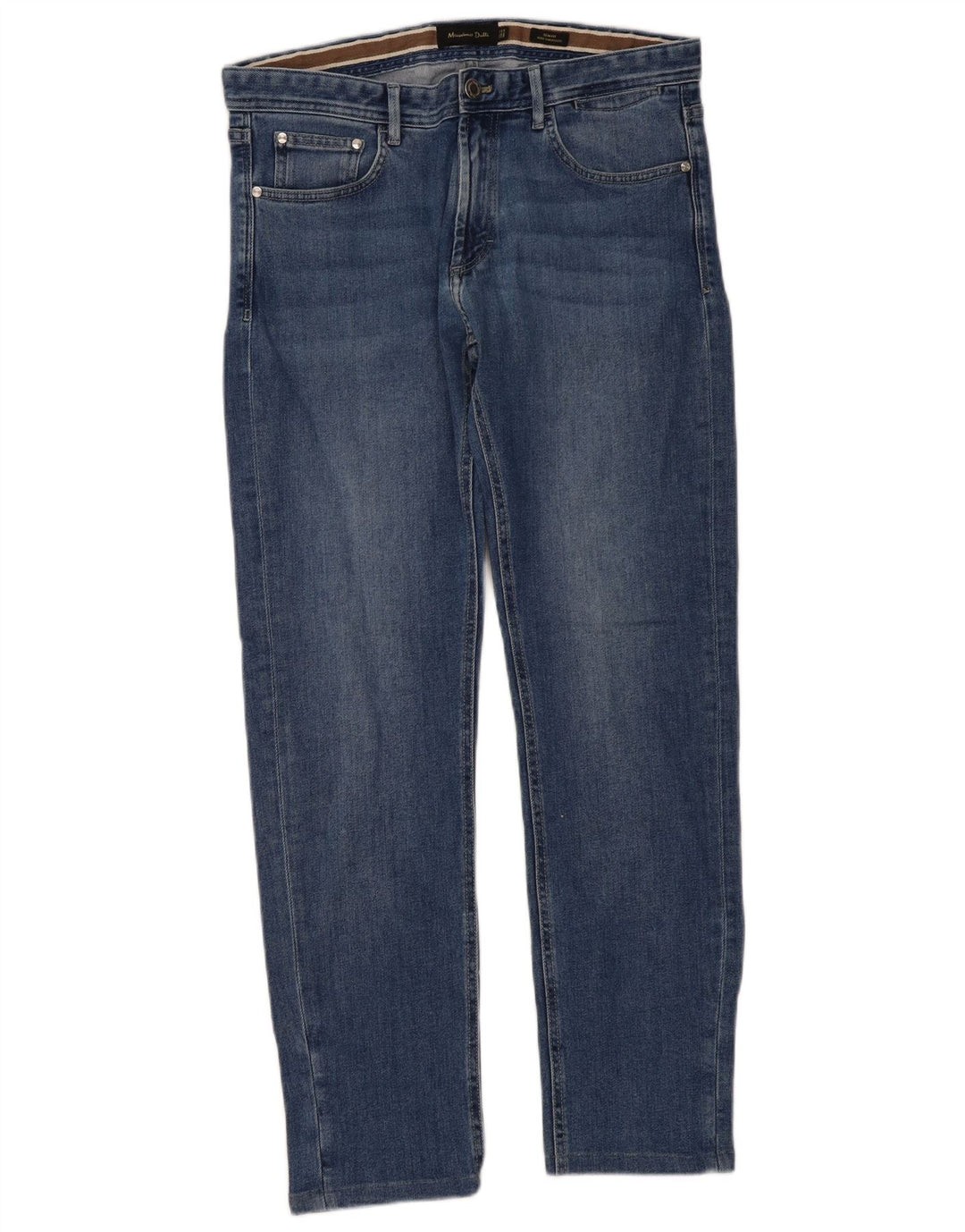 Massimo Dutti Vaqueros Slim Hombre EU 42 Large W32 L30 Azul