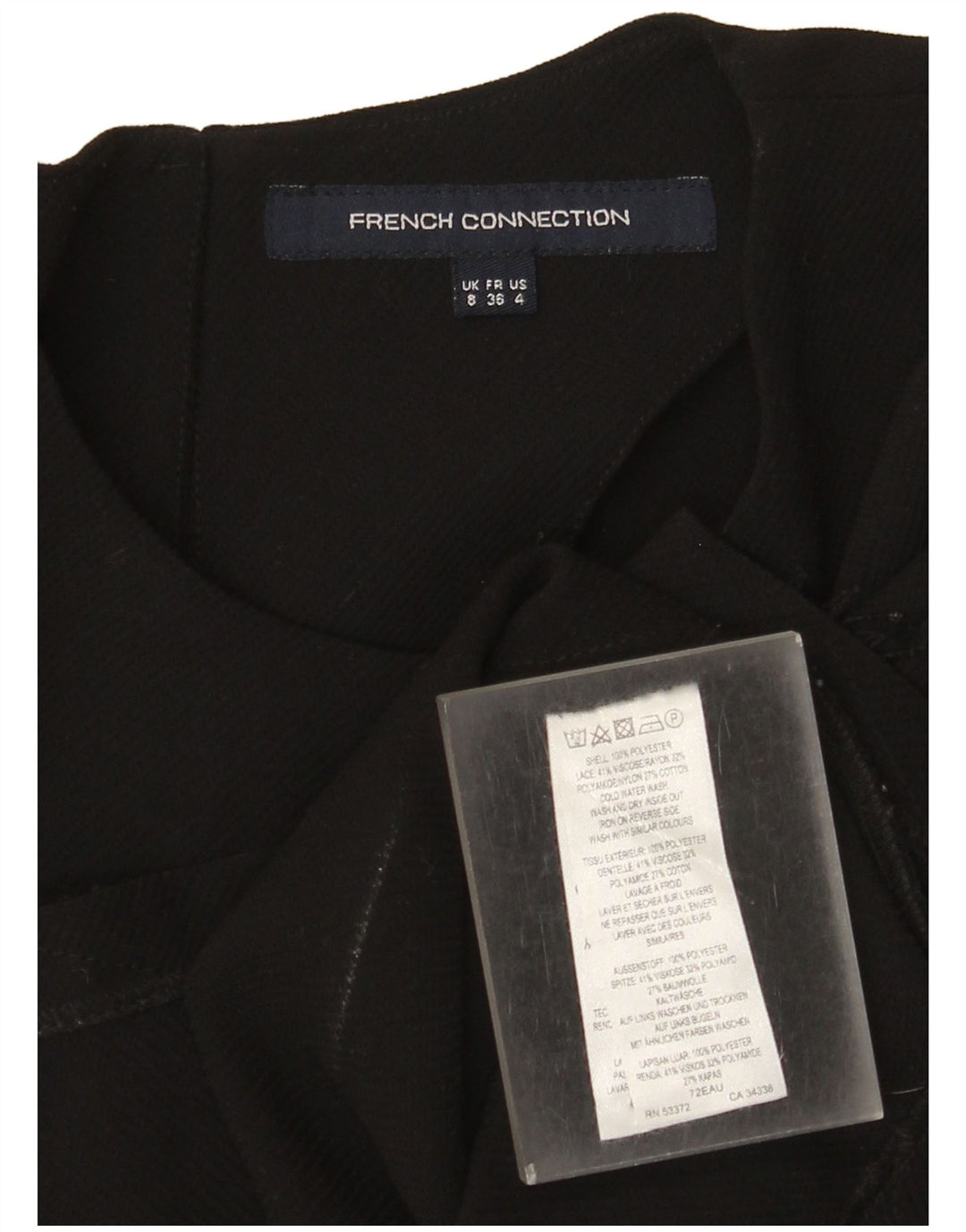 Top corto para mujer de French Connection UK 8 Small Poliéster negro