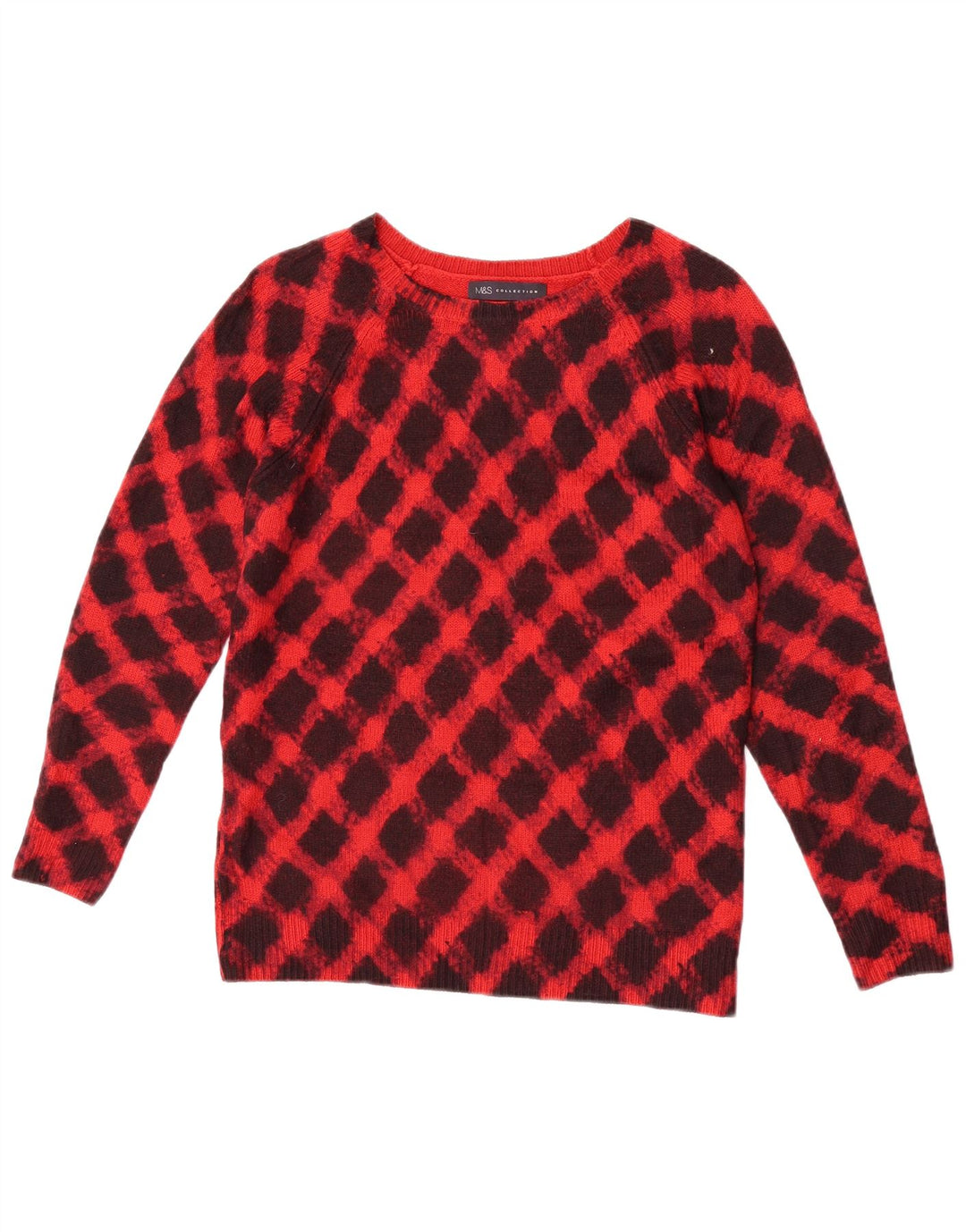 Marks & Spencer Jersey con cuello barco para mujer, talla 8, color rojo