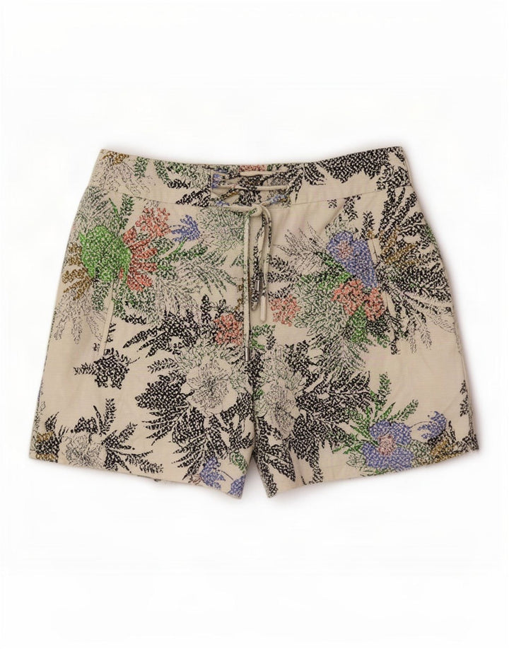 Zara Mujer Shorts Casuales Medianos W28 Multicolor Floral