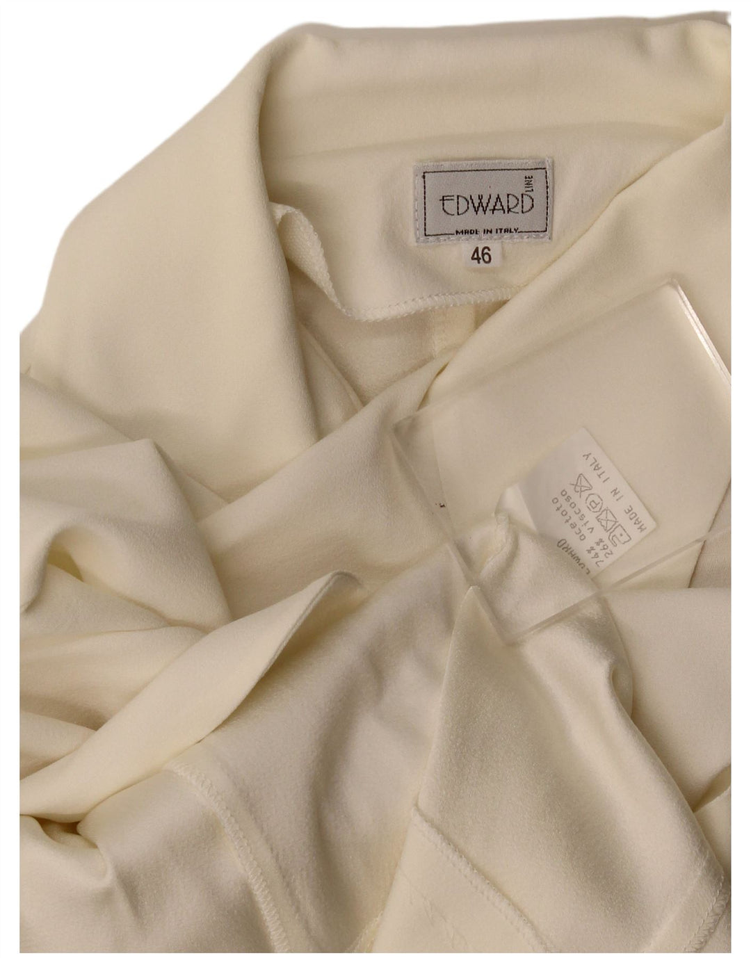 Edward - Cárdigan para mujer IT 46 grande de acetato blanco roto