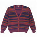 Vintage hombres Cardigan suéter IT 50 medio multicolor geométrico