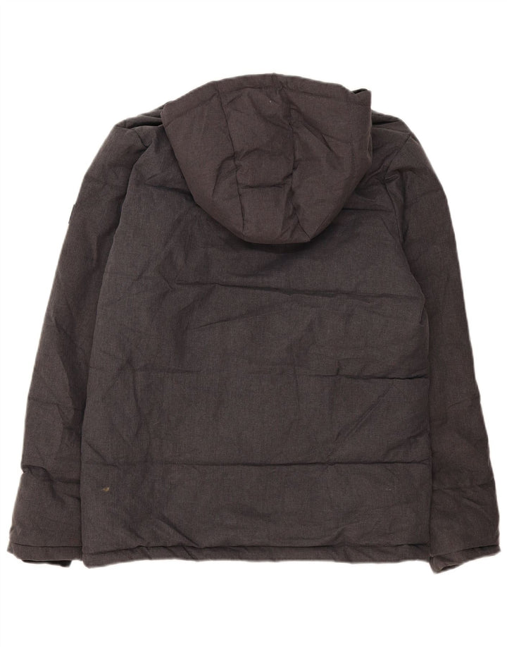 Jack & Jones Chaqueta acolchada con capucha para niños 15-16 años Gris jaspeado