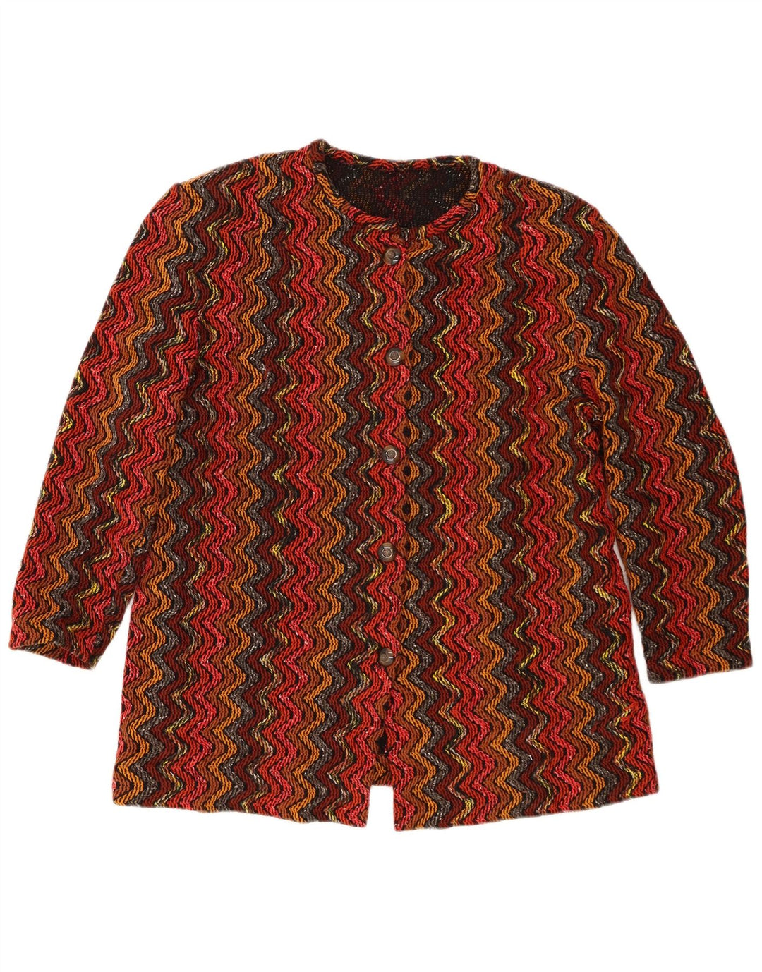 Vintage mujer 5 botones Blazer chaqueta Reino Unido 16 grande rojo rayas