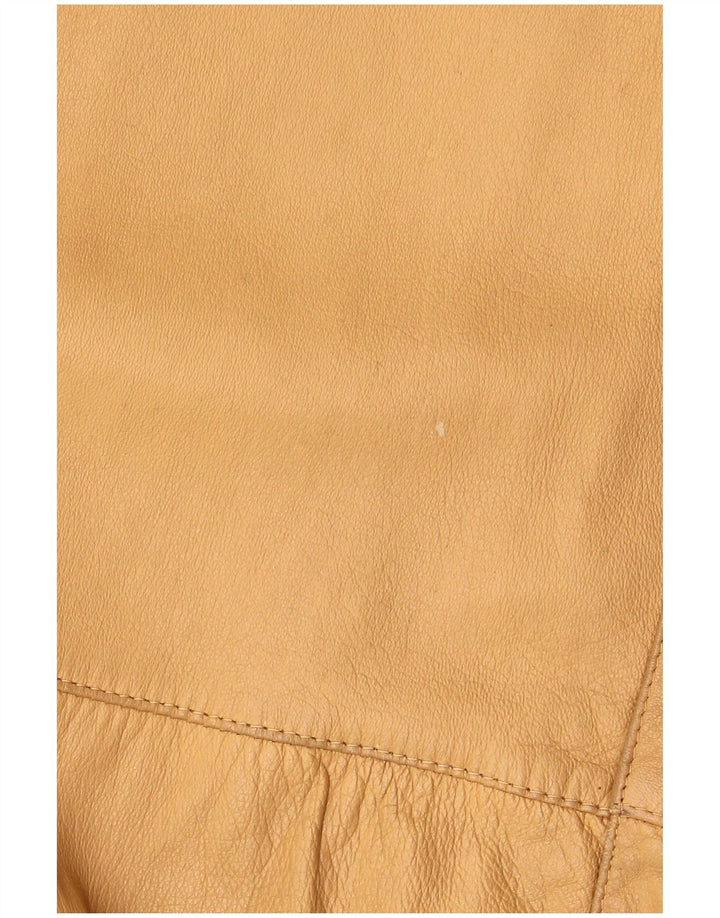 Essebi Chaqueta Bomber de Cuero para Hombre IT 56 3XL Cuero Beige