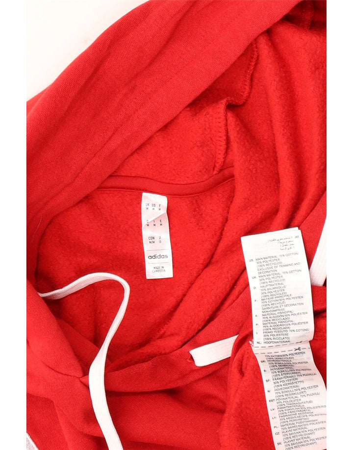 Adidas Hombre Sudadera Con Capucha Jumper Medium Rojo Algodón
