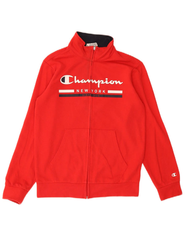 Champion Chaqueta de chándal gráfica para niños 11-12 años Grande Rojo
