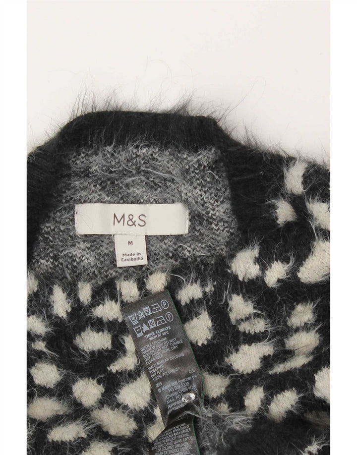 Marks & Spencer Jersey con cuello alto para mujer, talla 44, talla M, color negro