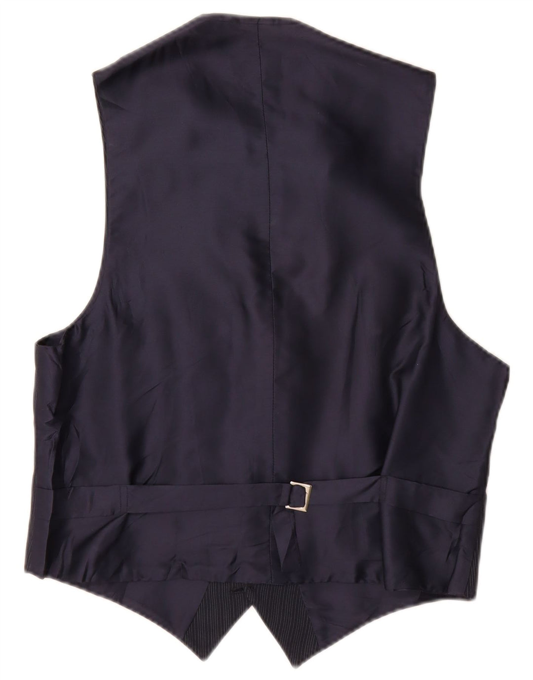 Chaleco vintage para hombre pequeño azul marino a rayas